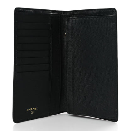 Chanel Grained Calfskin CC Button Yen Wallet Black 5 of 8