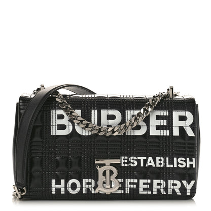 Burberry Patent Quilted Horseferry Print Small Lola Bag Black 1 of 10