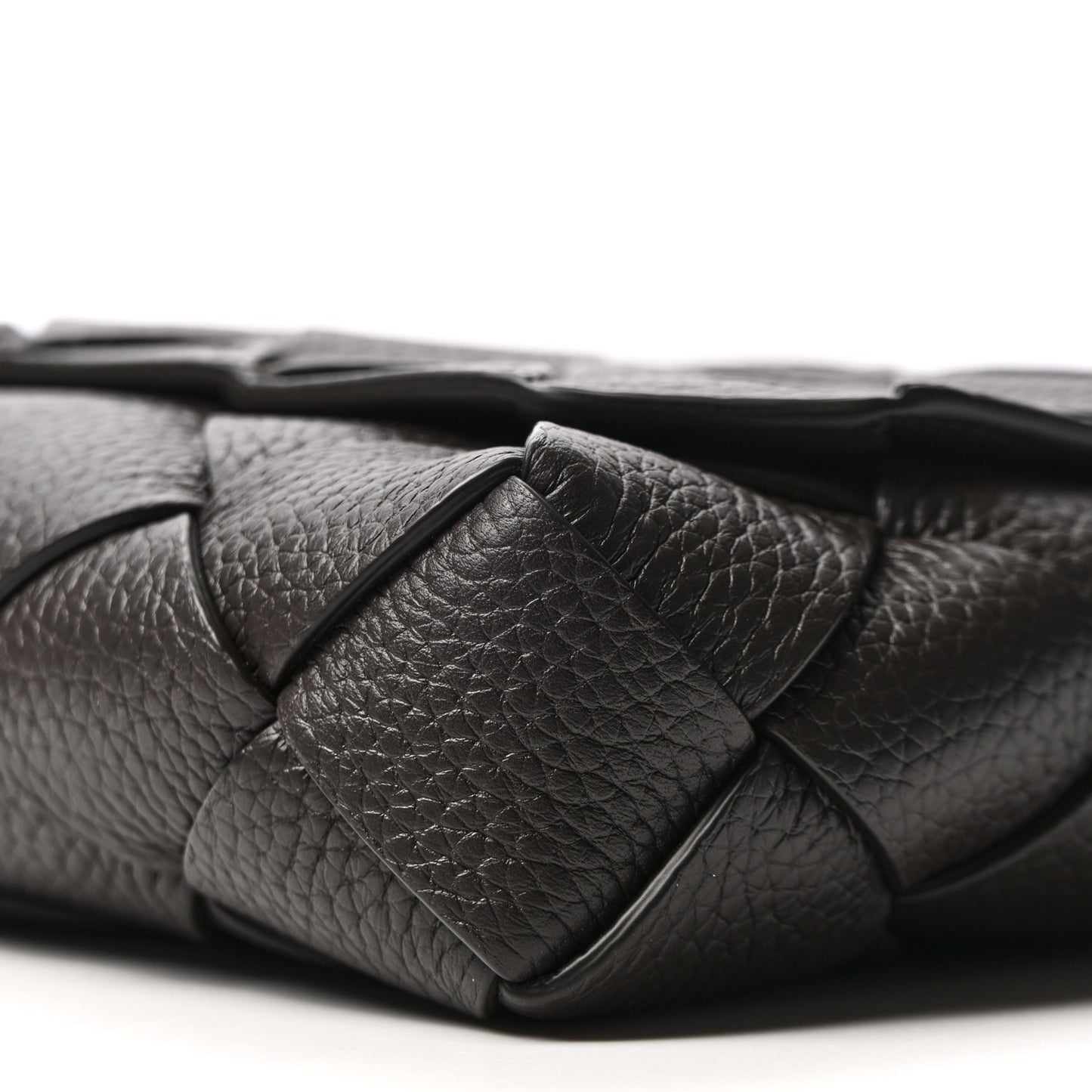 Grained Calfskin Intreccio Large Diago Crossbody Bag Fondant