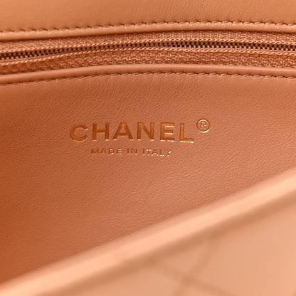 Chanel Lambskin Quilted Chaine Lettre Flap Brown 6 of 11