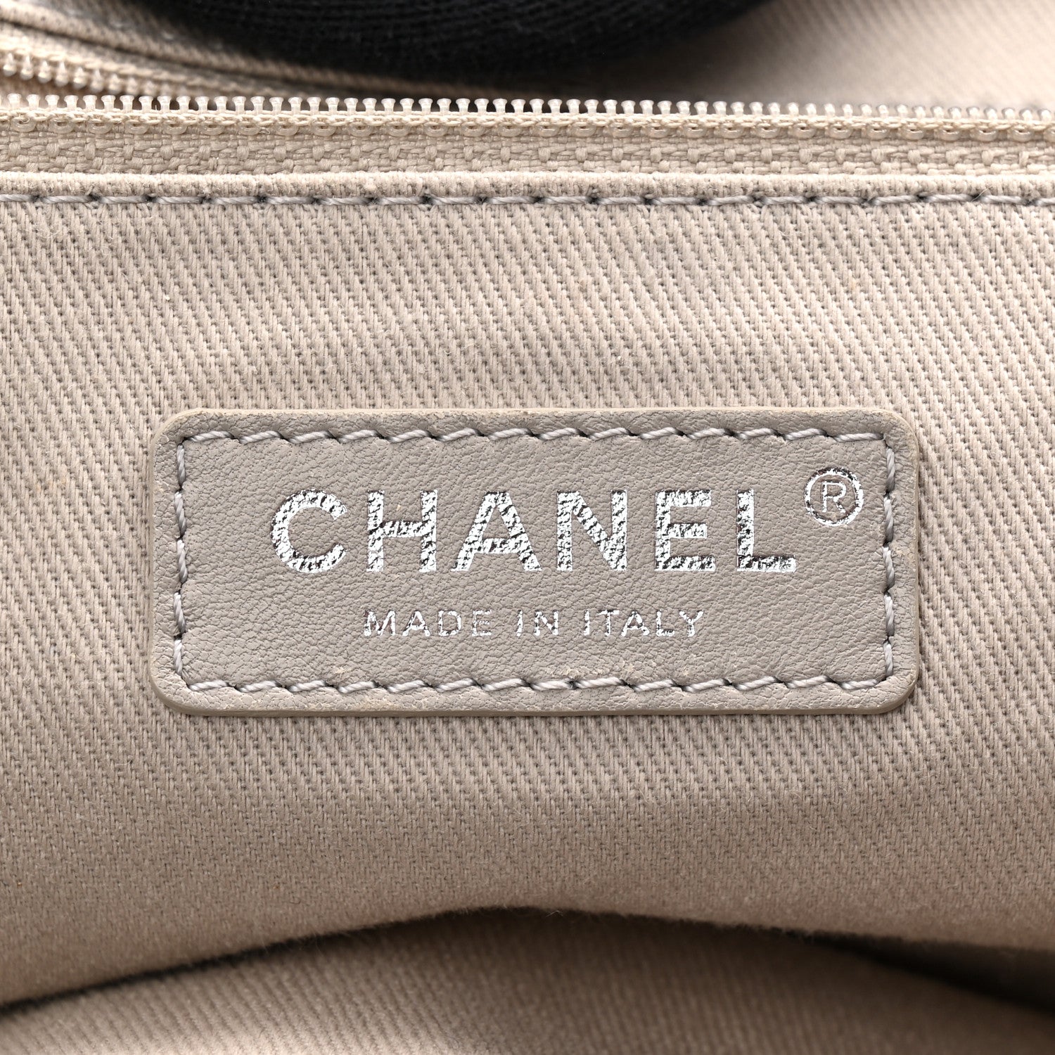 Chanel Striped Canvas Medium Deauville Black 6 of 10