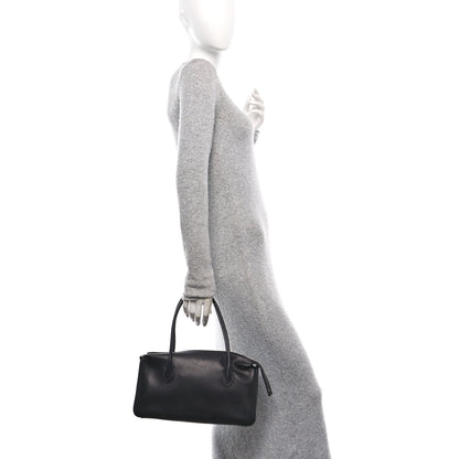 The Row Polished Saddle Calfskin E/W Top Handle Bag Black 2 of 10