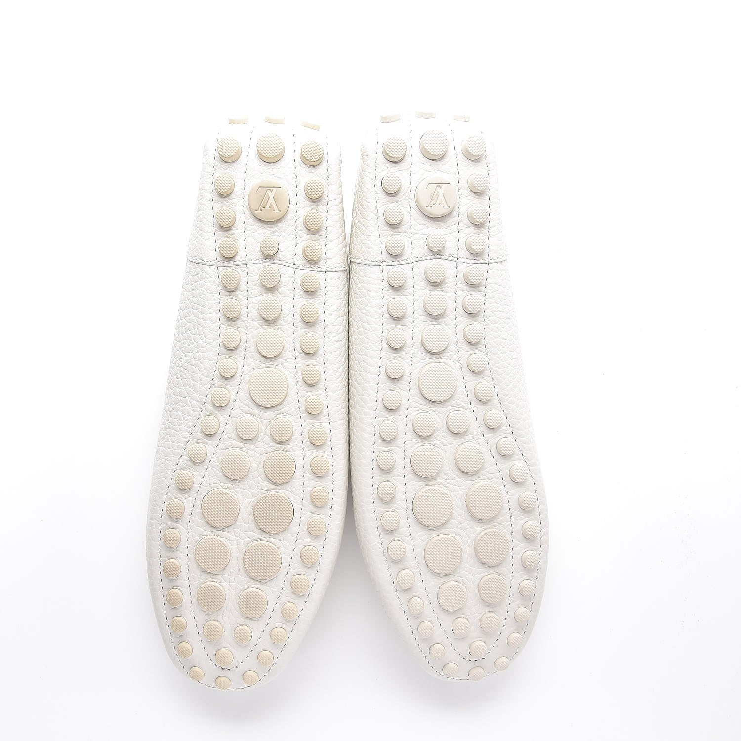 Louis Vuitton Grained Calfskin Close Up Flat Loafer 38 White 5 of 9