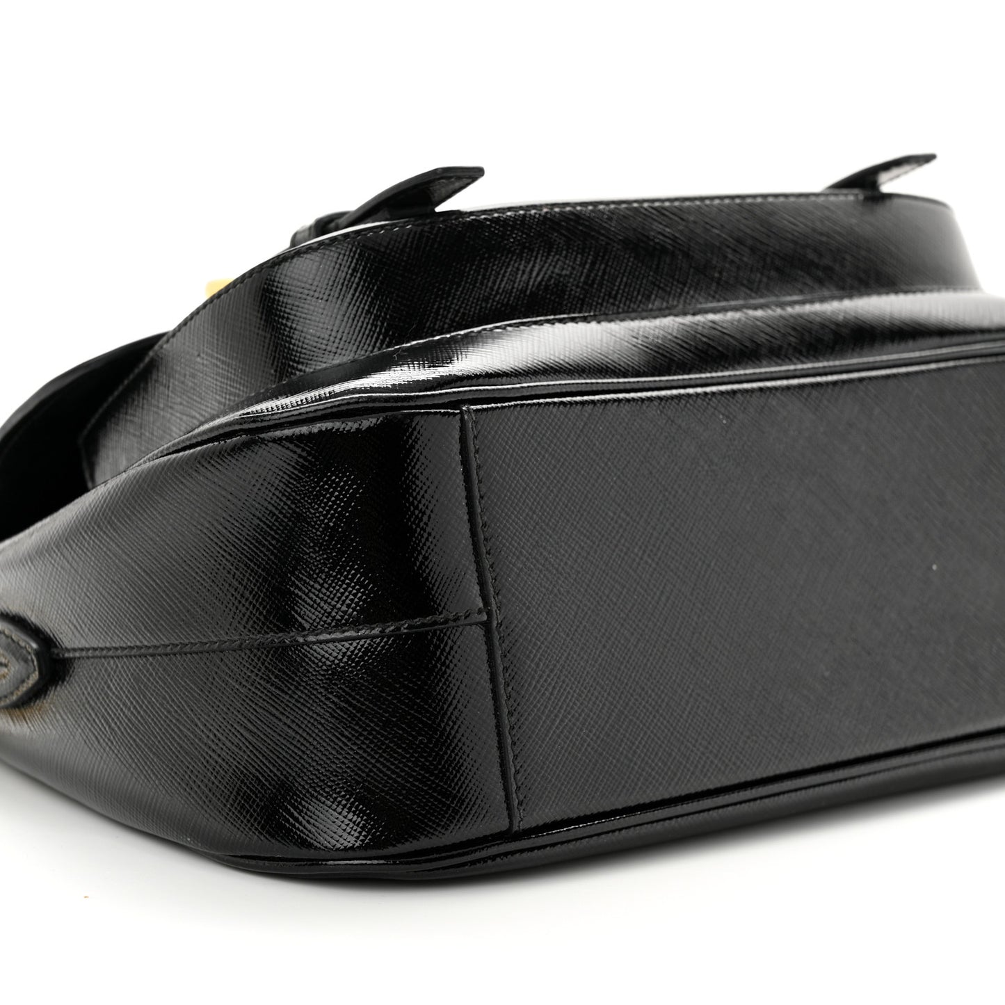 Saffiano Vernice Messenger Bag Black