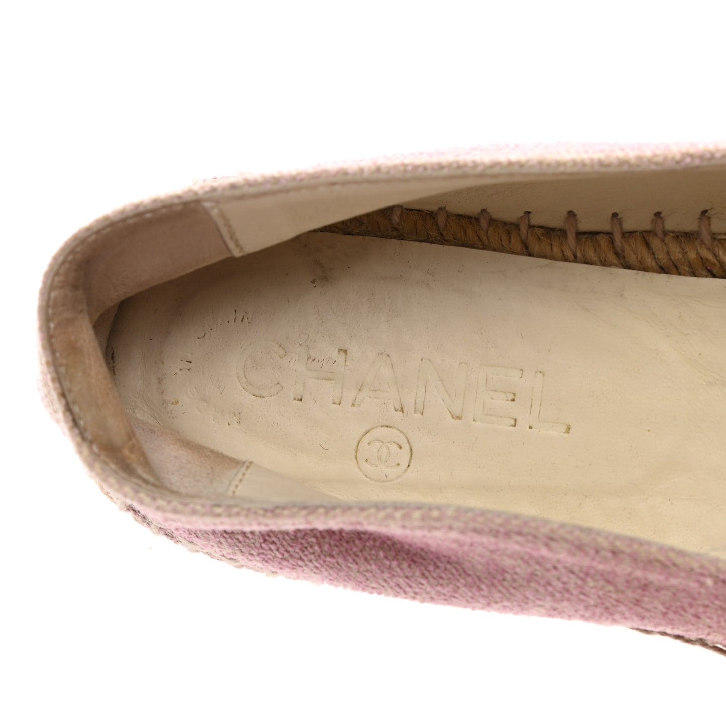 Toile Sequin CC Espadrilles 37 Pink Dark Pink