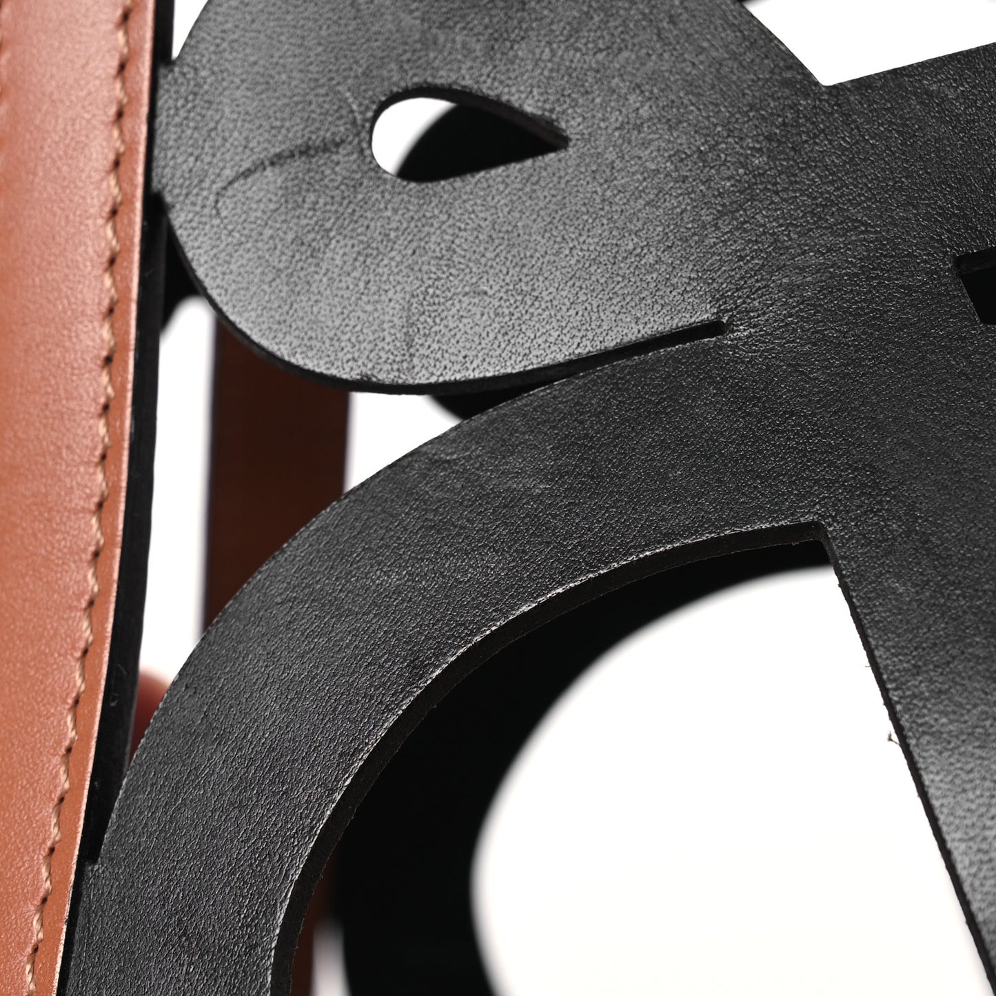 Smooth Calfskin Small Anagram Cutout Tote Black