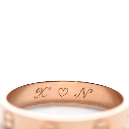 Cartier 18K Pink Gold 3.5mm LOVE Wedding Band Ring 55 7.25 5 of 6