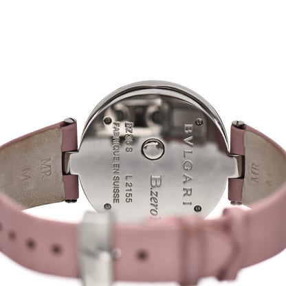 Bulgari Stainless Steel Calfskin Diamond Mother of Pearl 35mm B.zero1 Floral Quartz Watch 4 of 7