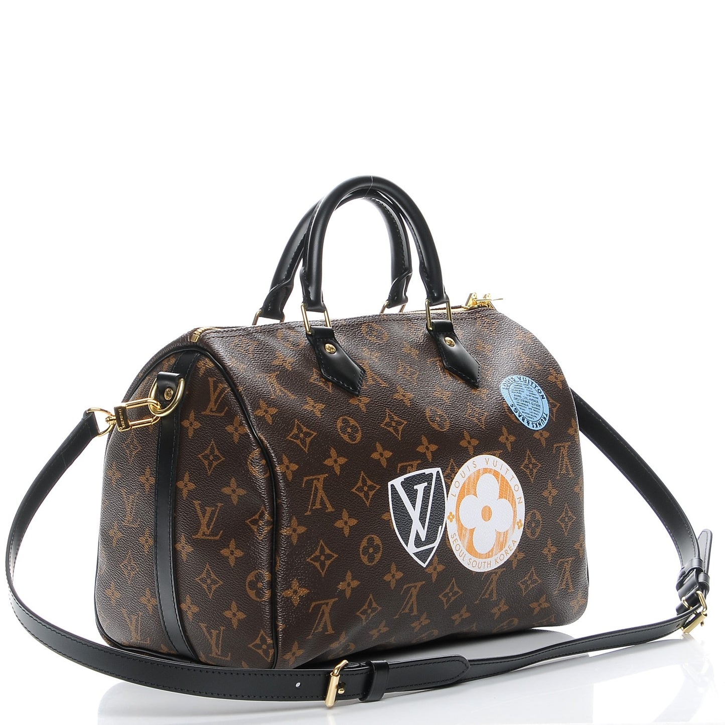 Monogram My World Tour Speedy Bandouliere 30 Black