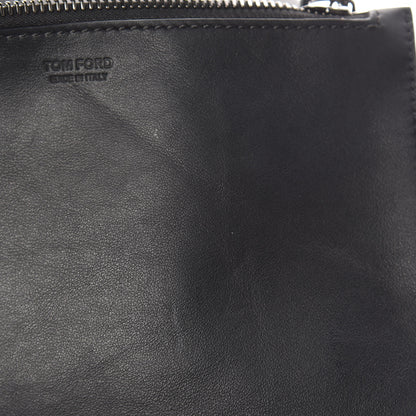 Tom Ford Calfskin Perforated Logo Tote Black 9 of 13
