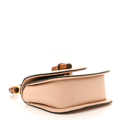 Gucci Calfskin Super Mini Bamboo 1947 Top Handle Chain Bag Light Beige 4 of 10