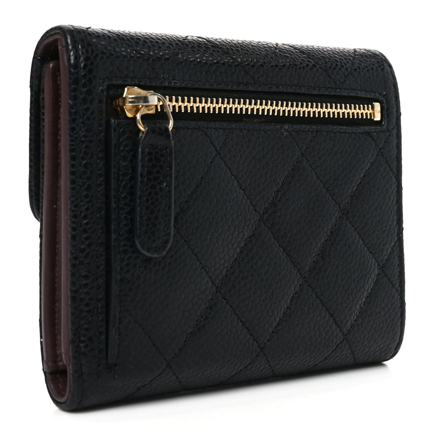 Chanel Caviar Quilted Compact Flap Wallet Black 3 of 8