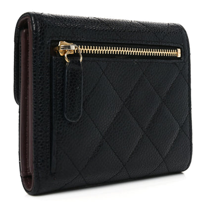 Chanel Caviar Quilted Compact Flap Wallet Black 3 of 8
