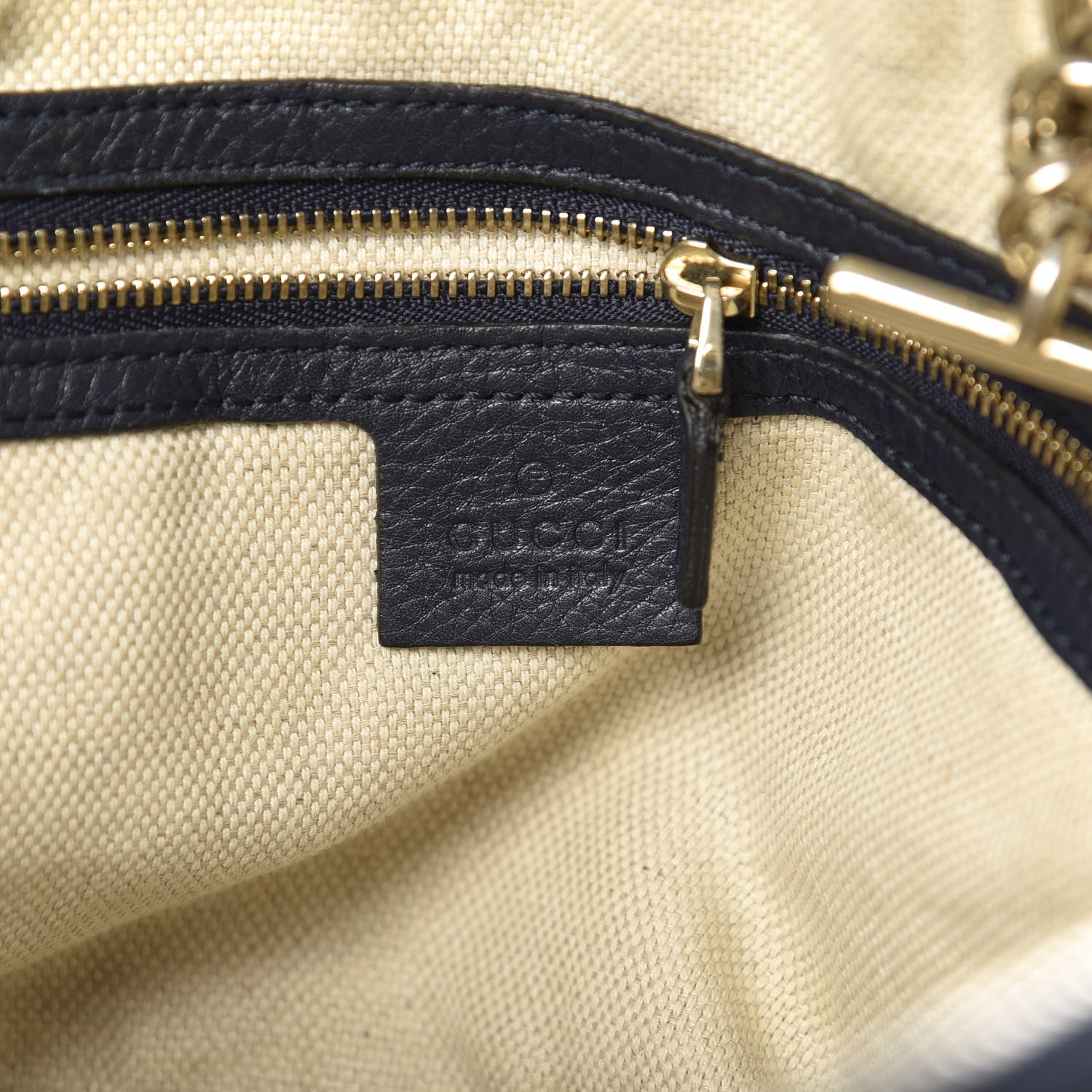Gucci Pebbled Calfskin Small Soho Bowler Blue 6 of 12