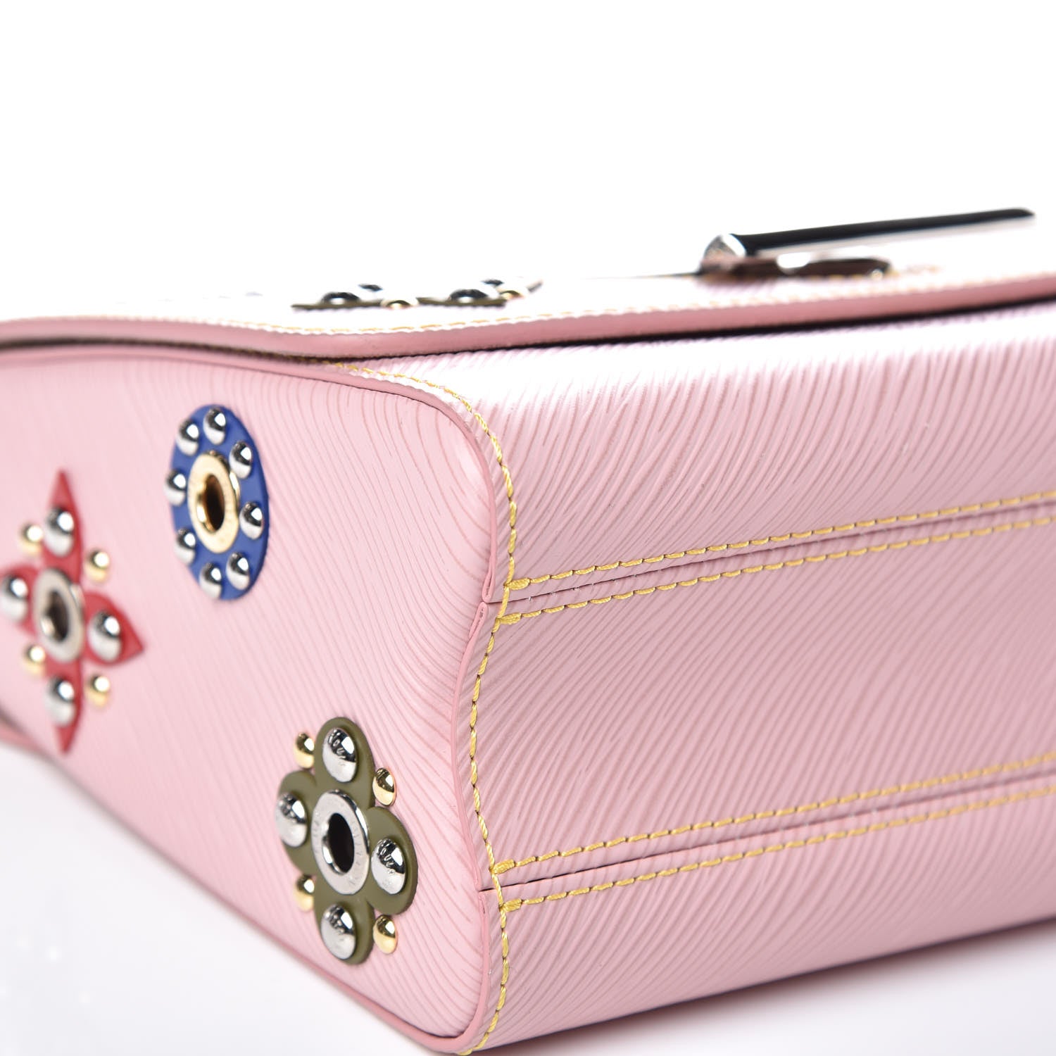 Louis Vuitton Epi Mechanical Flowers Twist Shoulder Bag MM Rose Ballerine 8 of 12
