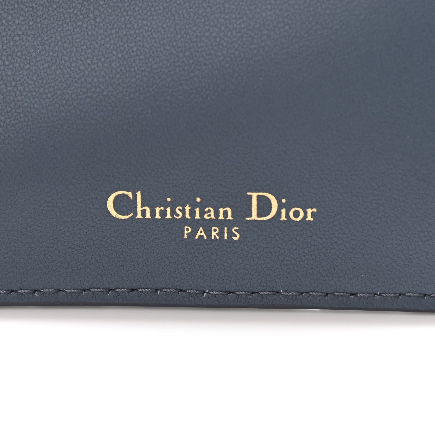 Lambskin Cannage Lady Dior Long Wallet Denim Blue