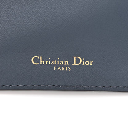 Christian Dior Lambskin Cannage Lady Dior Long Wallet Denim Blue 6 of 9