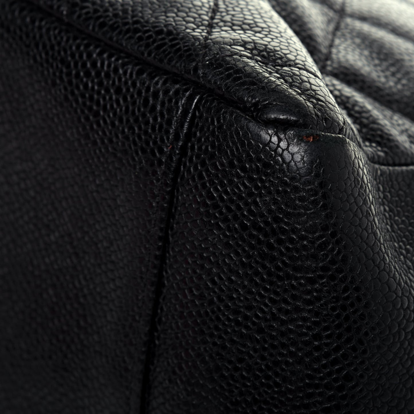 Caviar Quilted Grand Shopping Tote GST Black