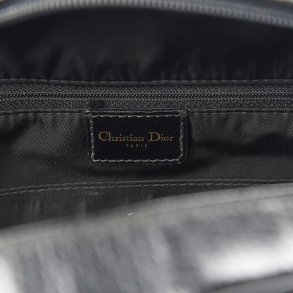 Christian Dior Patent Calfskin Embossed Saddle Bowler Black 5 of 12