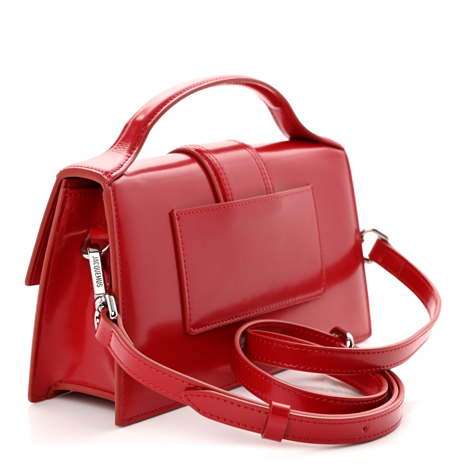 Jacquemus Glazed Calfskin Le Grand Bambino Red 3 of 9