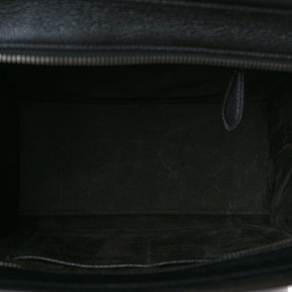 Celine Drummed Calfskin Micro Luggage Black 4 of 7