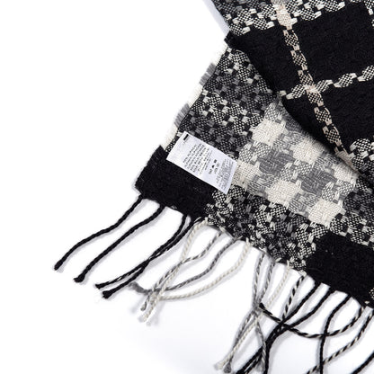 Burberry Alpaca Silk Nova Check Scarf Black 4 of 4