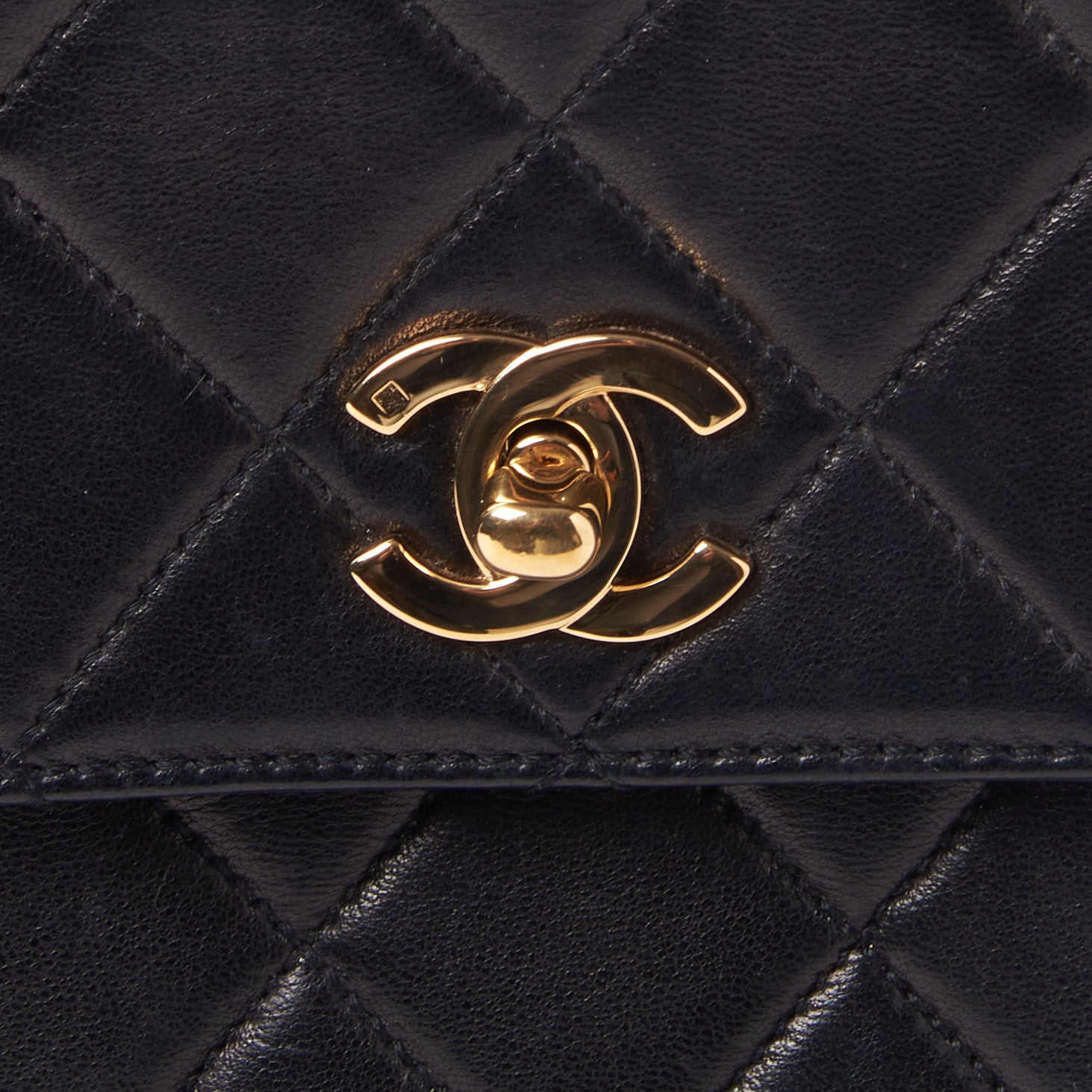 Chanel Lambskin Quilted Jumbo Kelly Flap Bag Black 6 of 9