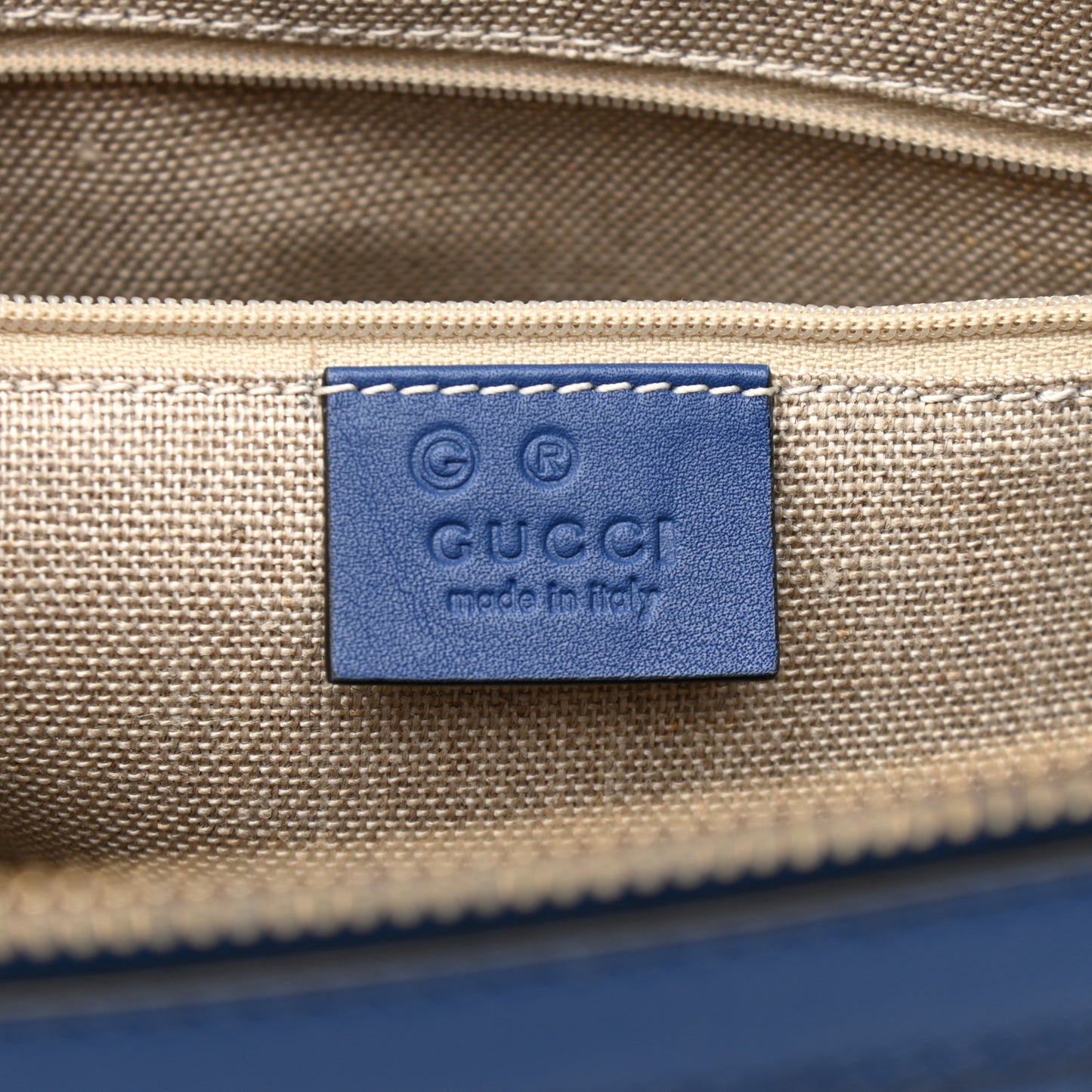 Soft Microguccissima Small Zippered Satchel Caspian