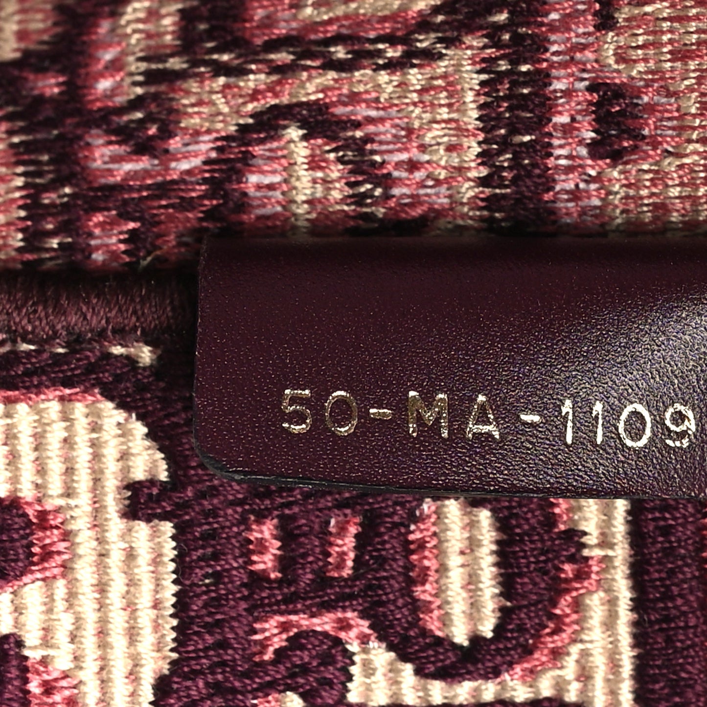 Oblique Medium Book Tote Burgundy Multicolor