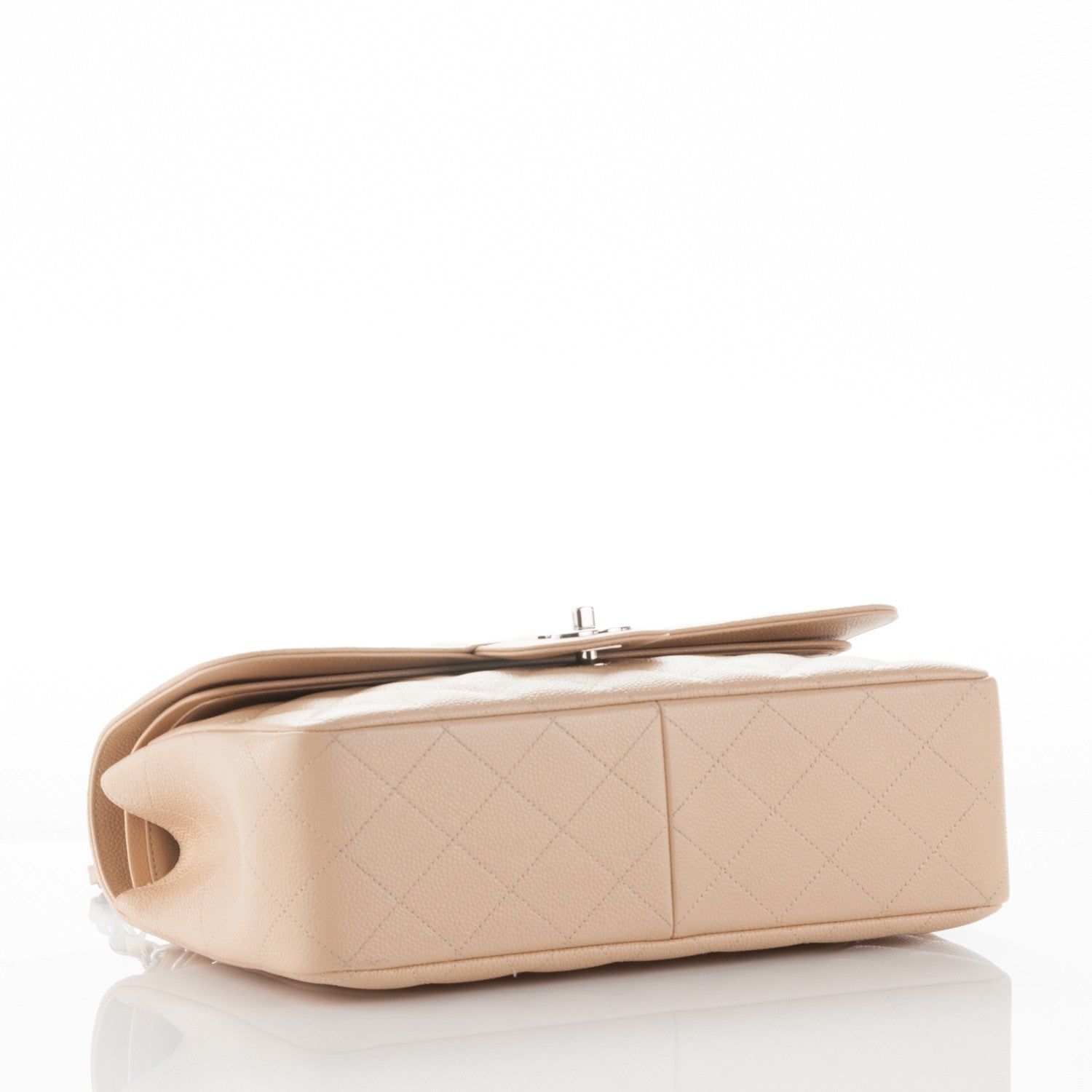 Chanel Caviar Quilted Jumbo Double Flap Beige Clair 5 of 9