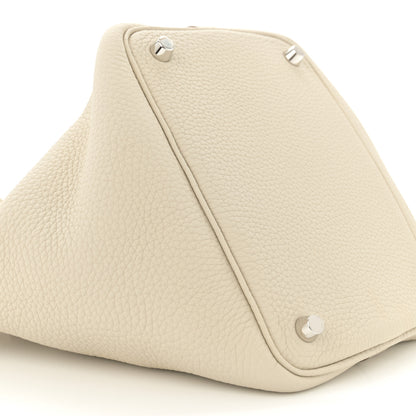 Hermes Taurillon Clemence Picotin Lock 18 PM Beton 9 of 10
