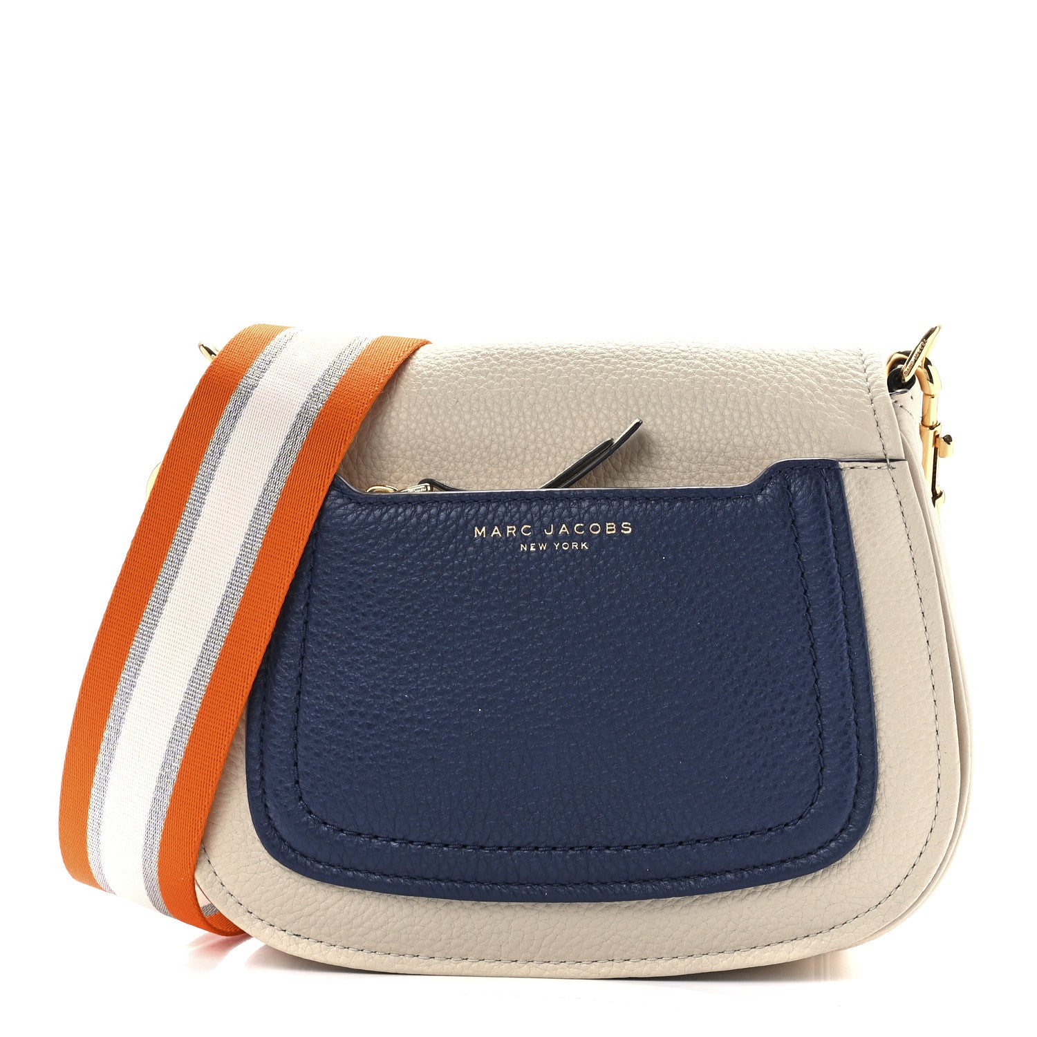 Marc Jacobs Calfskin Empire City Messenger Crossbody Beige 1 of 12
