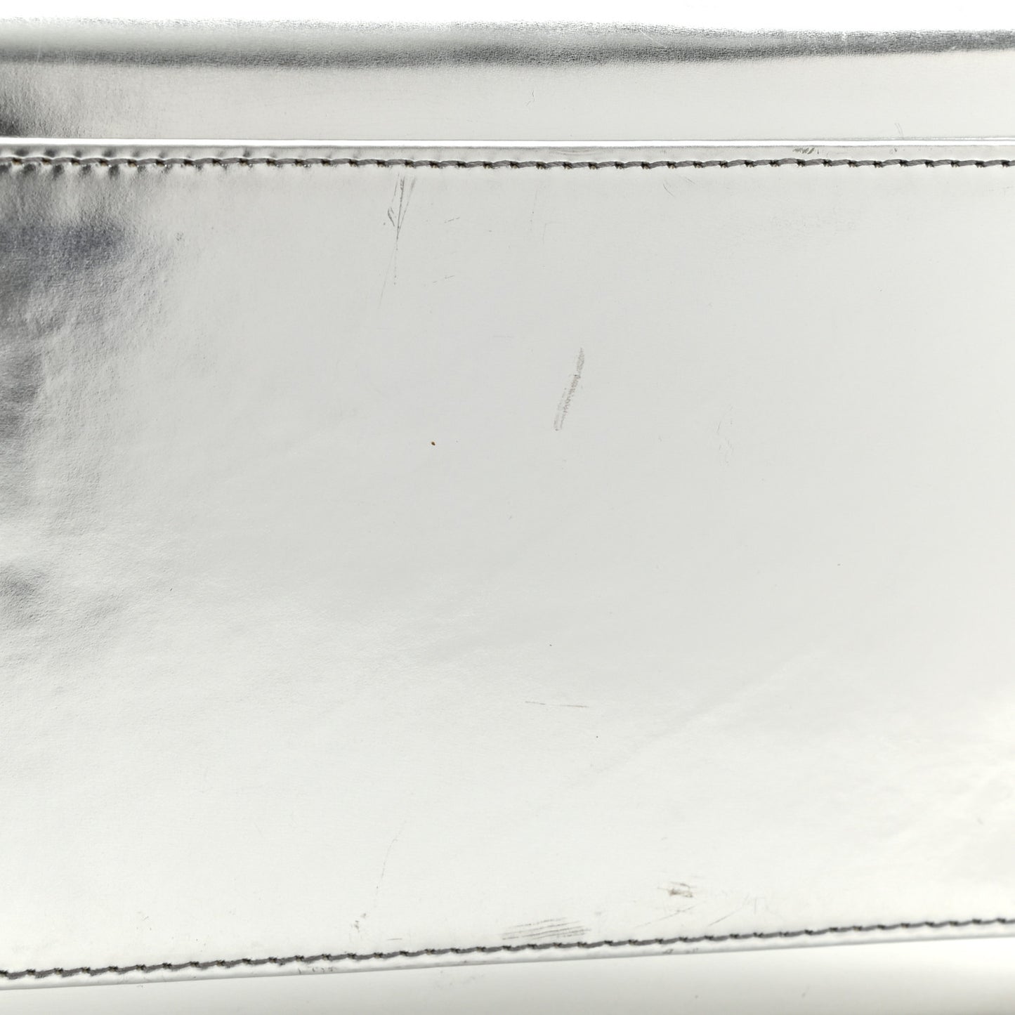 Metallic Patent Calfskin Medium Lady Dior Silver