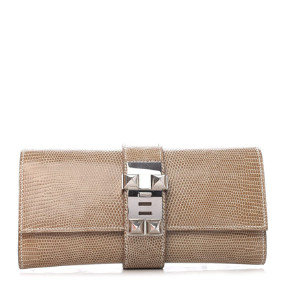 Hermes Lizard Medor Clutch 23 Ficelle 1 of 10