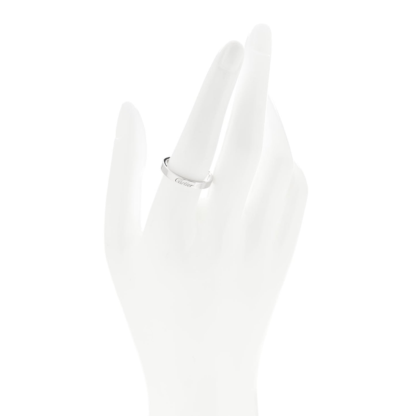 Platinum 3mm C De Cartier Wedding Band Ring 58 8.25