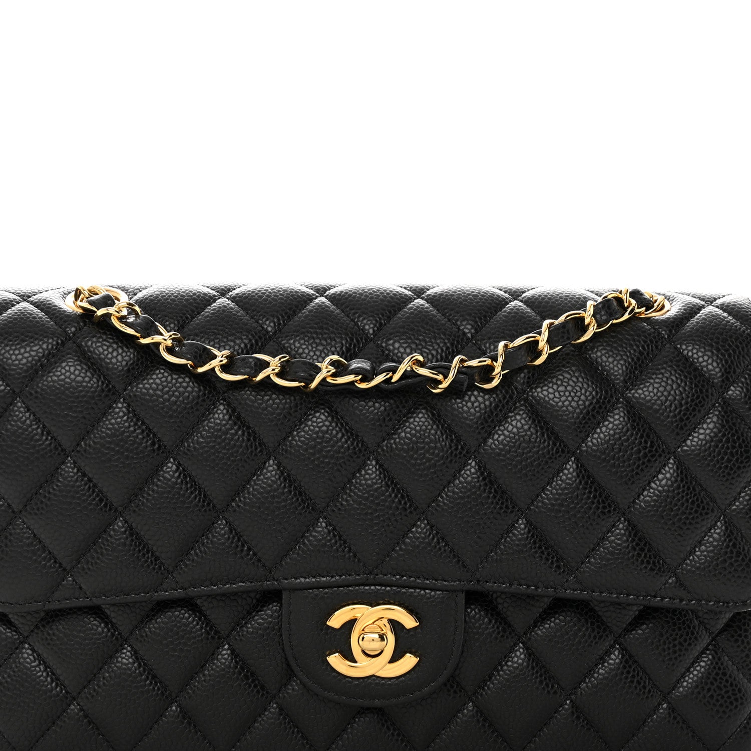 Chanel Caviar Quilted Medium Double Flap Black 8 of 13