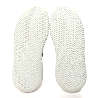 Hermes Knit Suede Goatskin Womens Crew Sneakers 38.5 Prunoir White 5 of 8