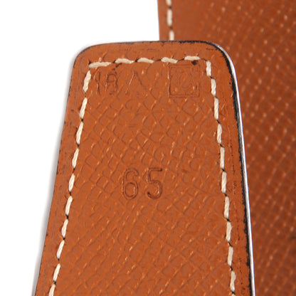 Hermes Box Courchevel 32mm H Belt 65 Black Gold 9 of 9