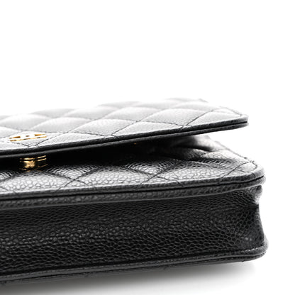 Chanel Caviar Quilted Wallet on Chain WOC Black 12 of 13