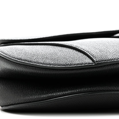 Christian Dior Grained Calfskin Saddle Bag Black 9 of 11