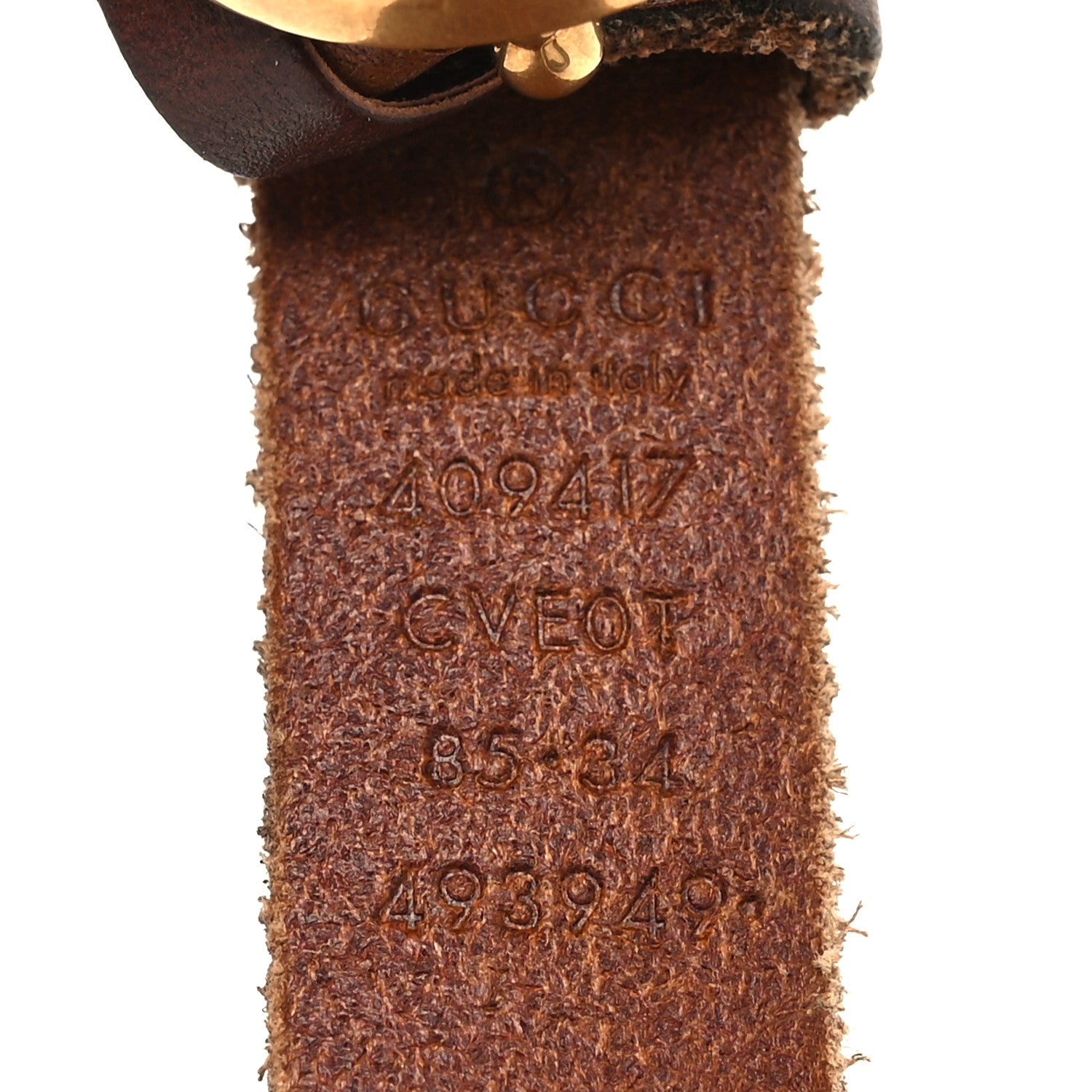 Gucci Faded Calfskin Double G 20mm Belt 85 34 Cuir 5 of 5
