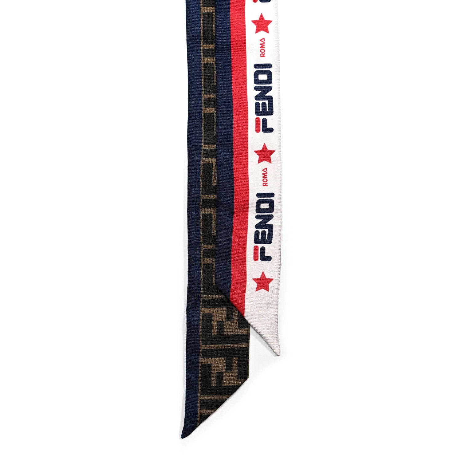 Fendi X FILA Silk Wrappy Bandeau Nebula White Blueberry 2 of 3