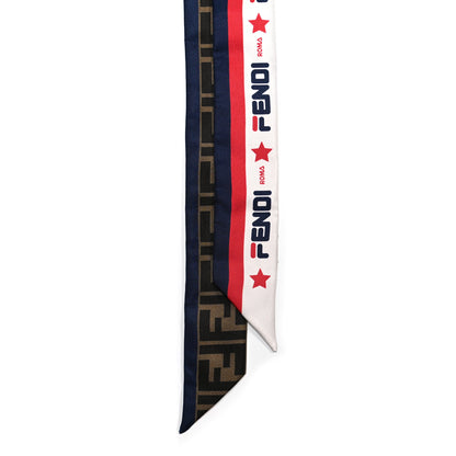 Fendi X FILA Silk Wrappy Bandeau Nebula White Blueberry 2 of 3