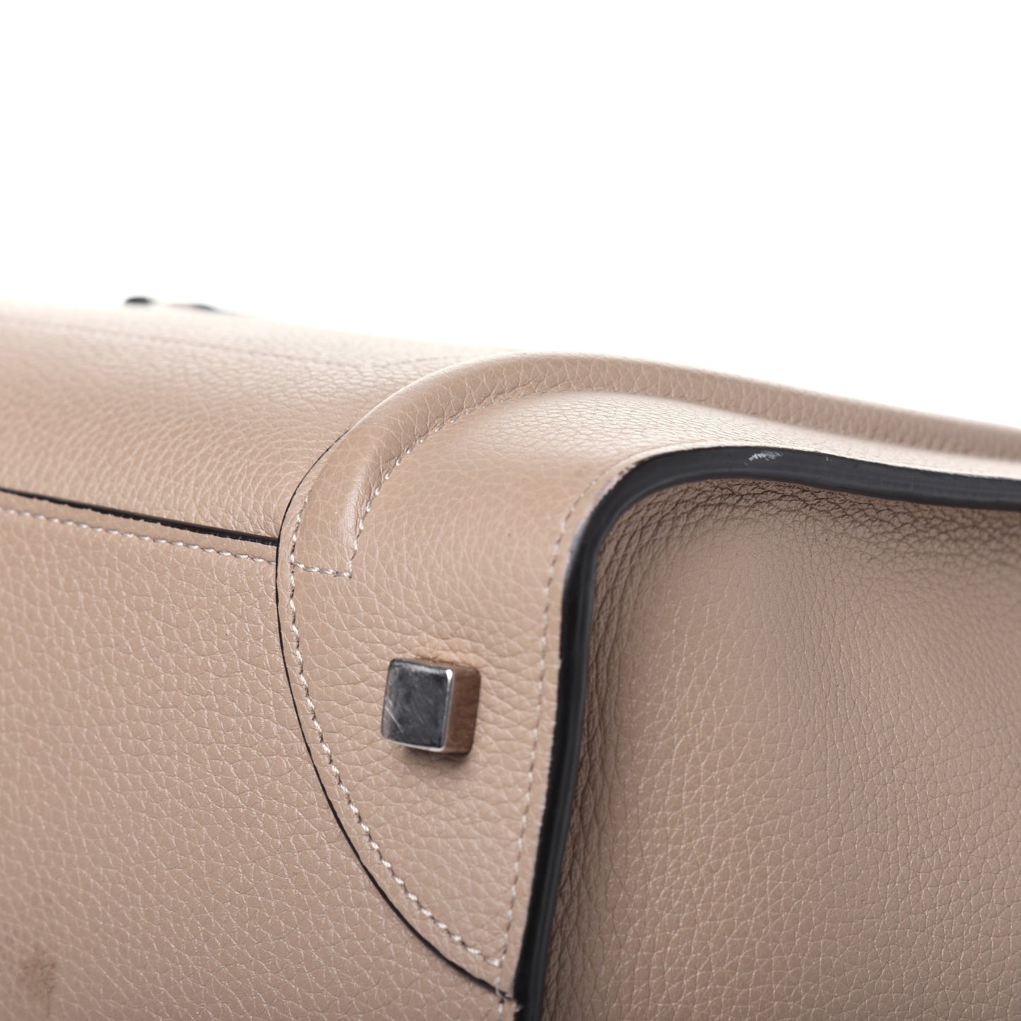 Drummed Calfskin Mini Luggage Dune