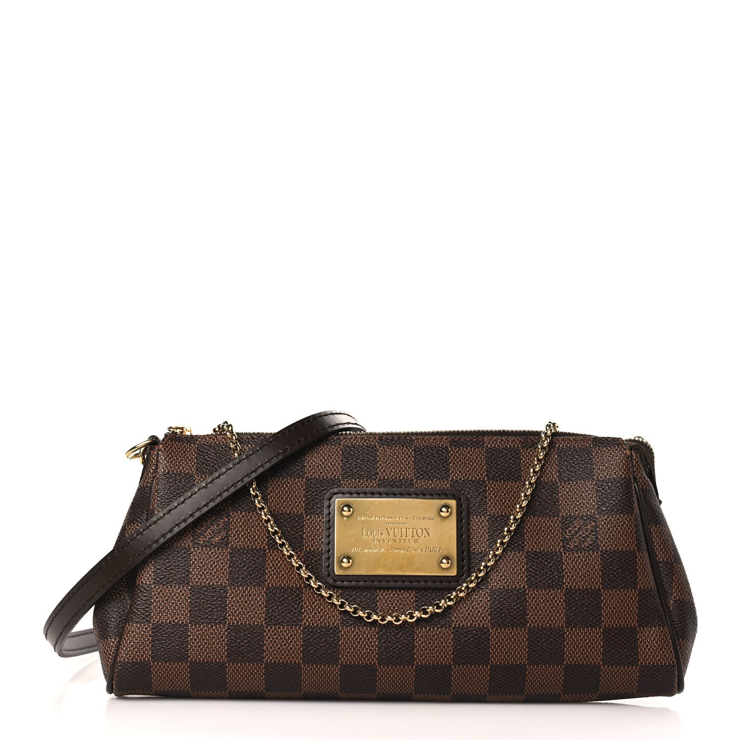 Louis Vuitton Damier Ebene Eva Clutch 1 of 8