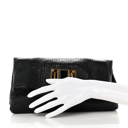 Louis Vuitton Calfskin Quilted Monogram Altair Clutch Black 2 of 10