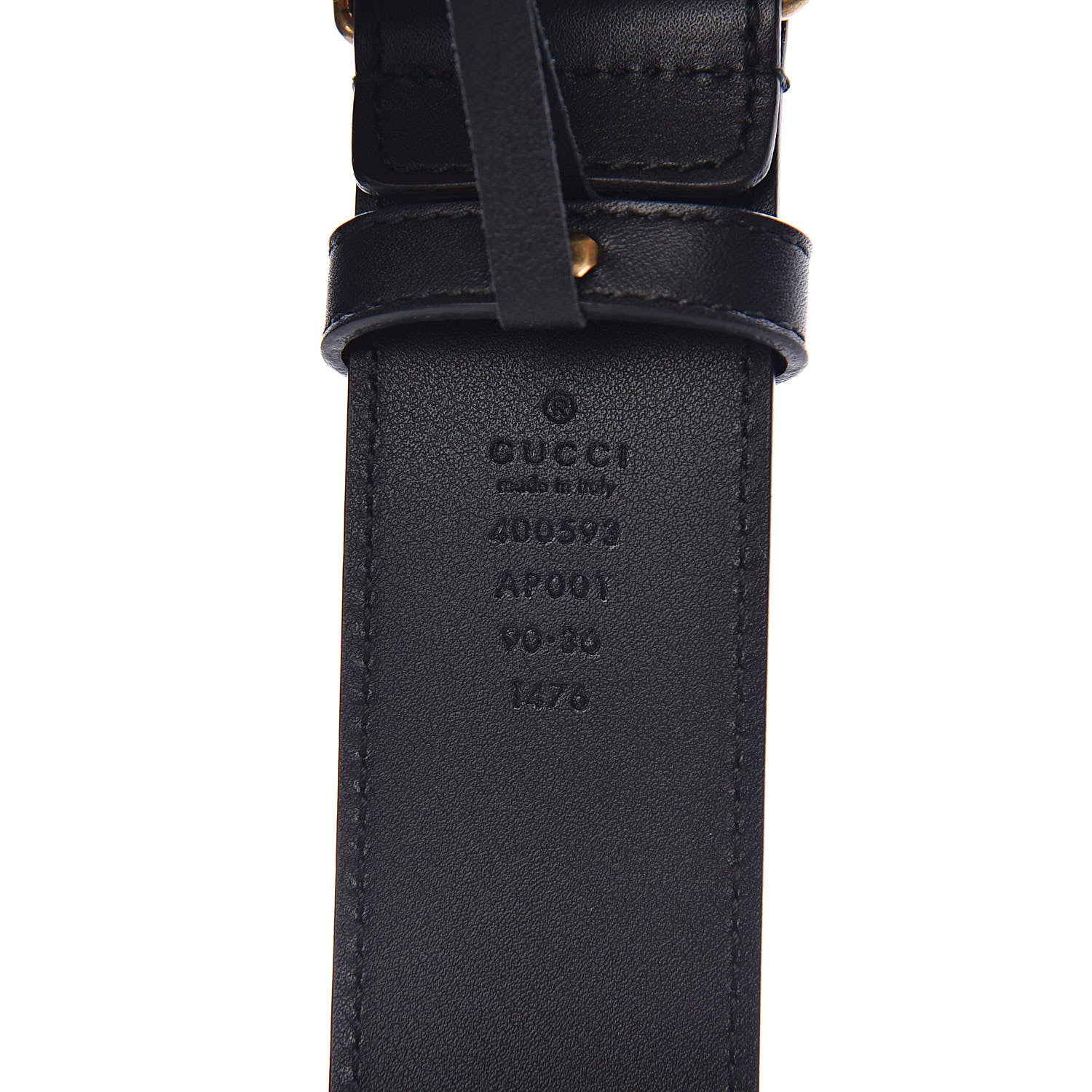 Gucci Calfskin Double G 40mm Belt 90 36 Black 4 of 6