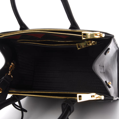 Prada Saffiano City Calfskin Greche Paradigme Bag Black Fuoco 5 of 10