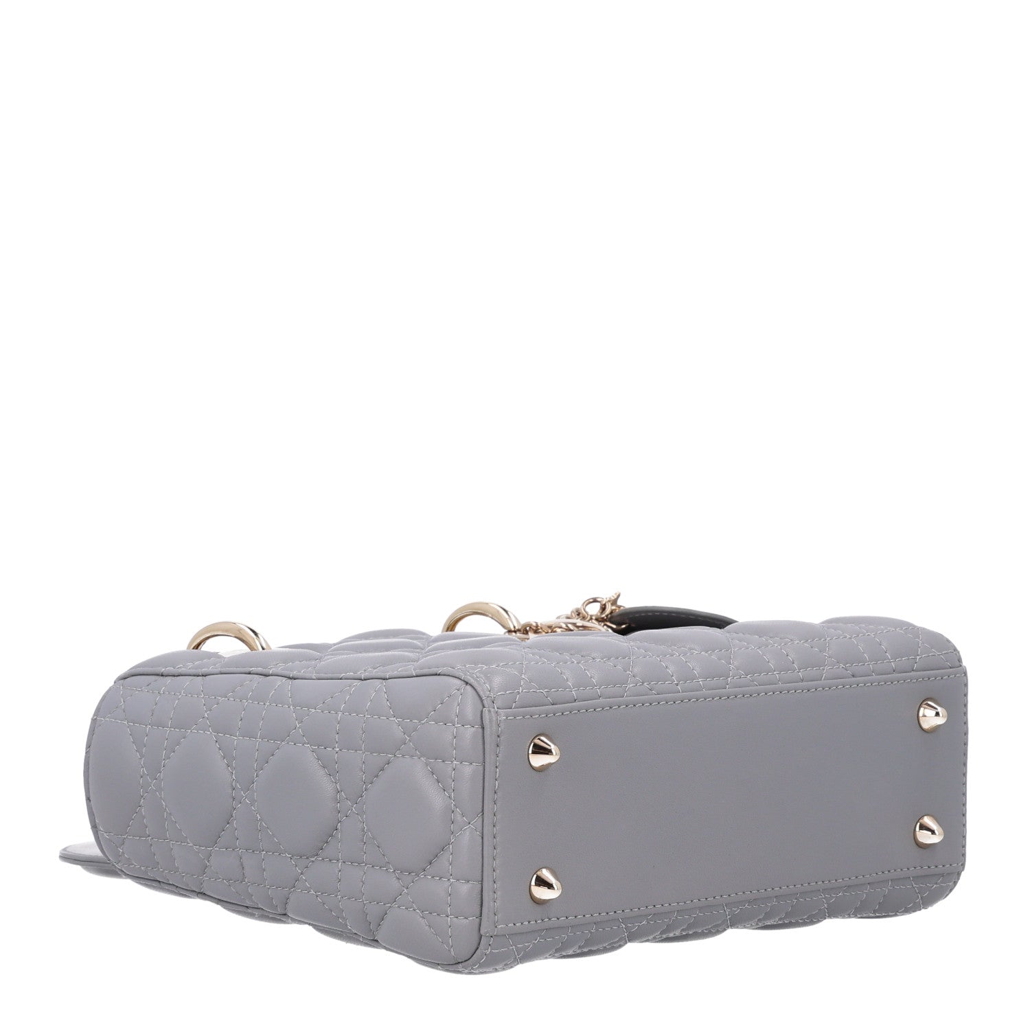 Christian Dior Lambskin Cannage Small My ABCDior Lady Dior Grey 4 of 10
