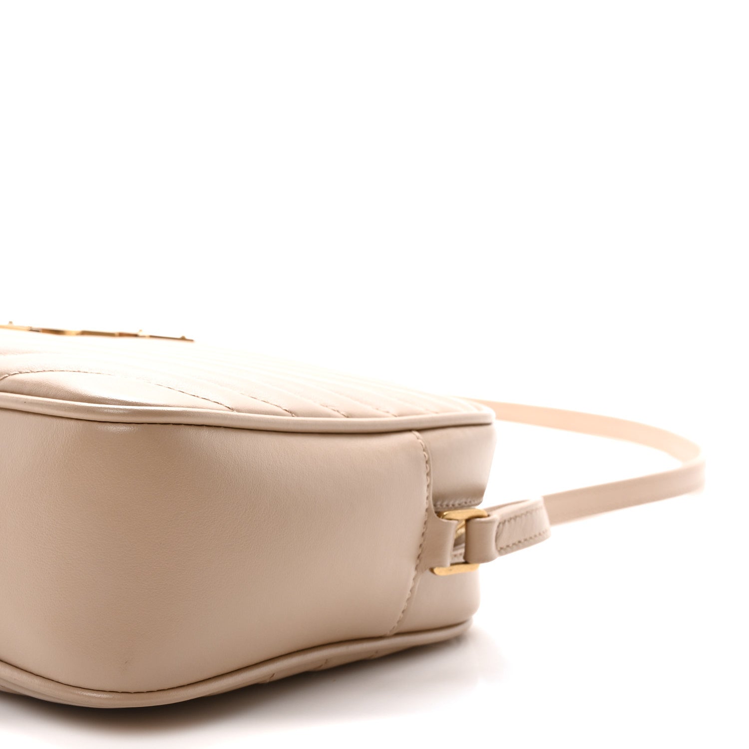 Saint Laurent Calfskin Matelasse Monogram Lou Camera Bag Dark Beige 10 of 10
